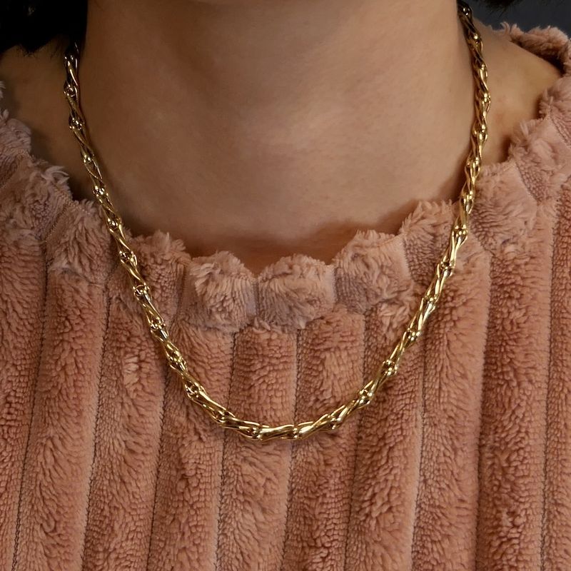 Image 11 of Golden fantasy link chain | 45.5 cm