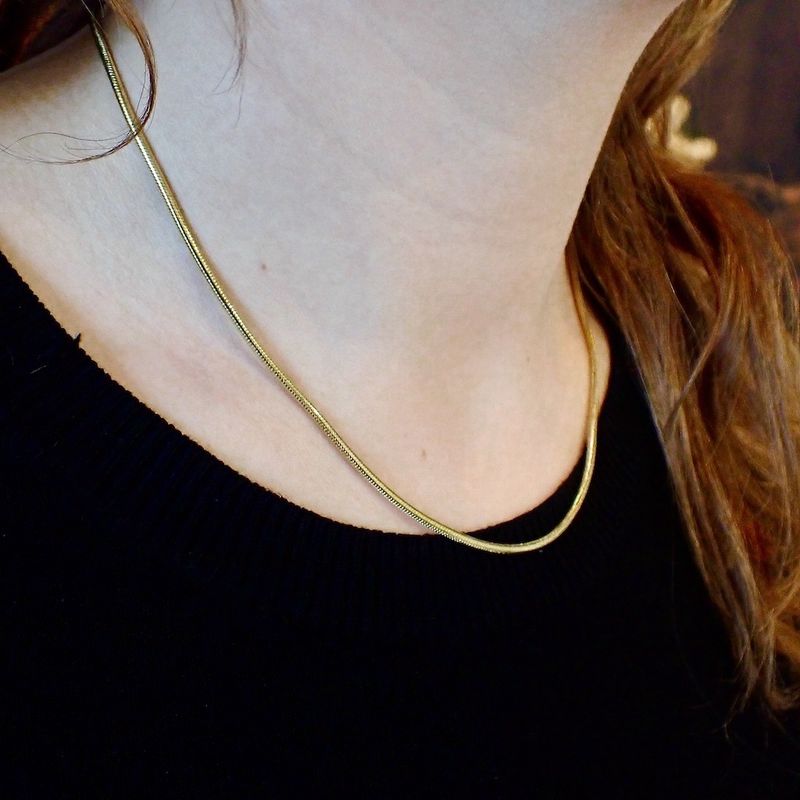 Image 6 of Gold snake link chain | 45 cm