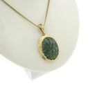 Image 9 of Gold pendant with jade