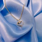 Image 2 of Gold heart pendant with diamonds | 0.015 ct.