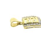 Image 6 of Gold pendant with meander pattern and zirconia