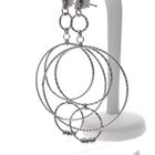 Image 1 of Silver earrings with rings | Ø 44 mm