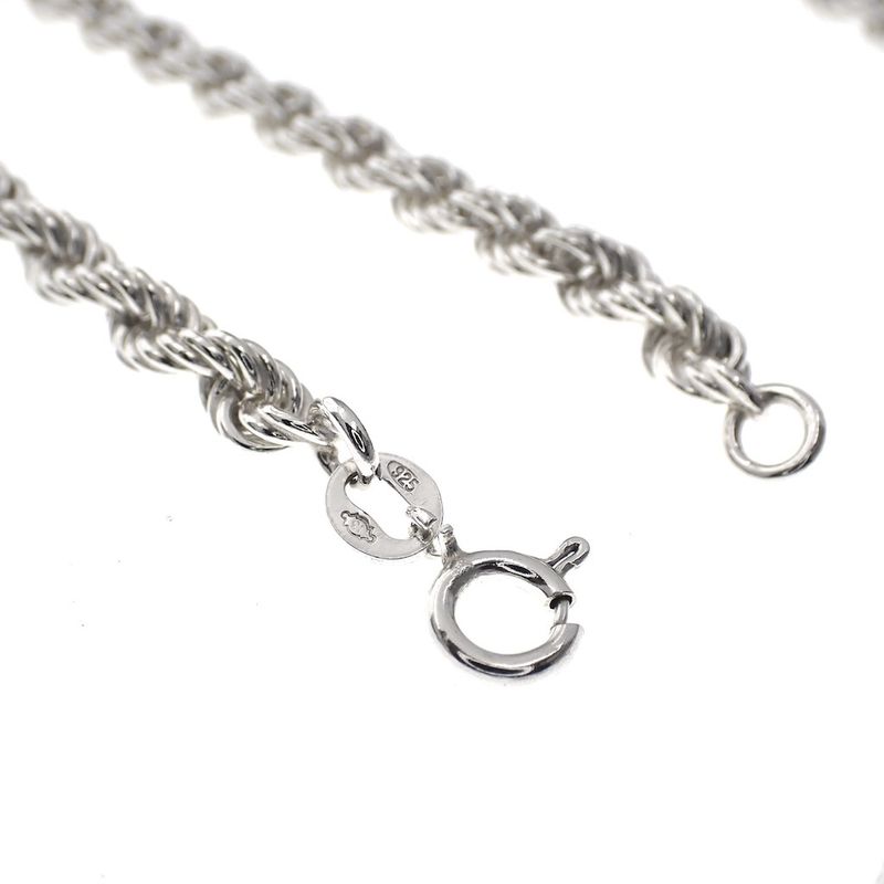 Image 5 of Solid silver twisted long necklace | 91 cm