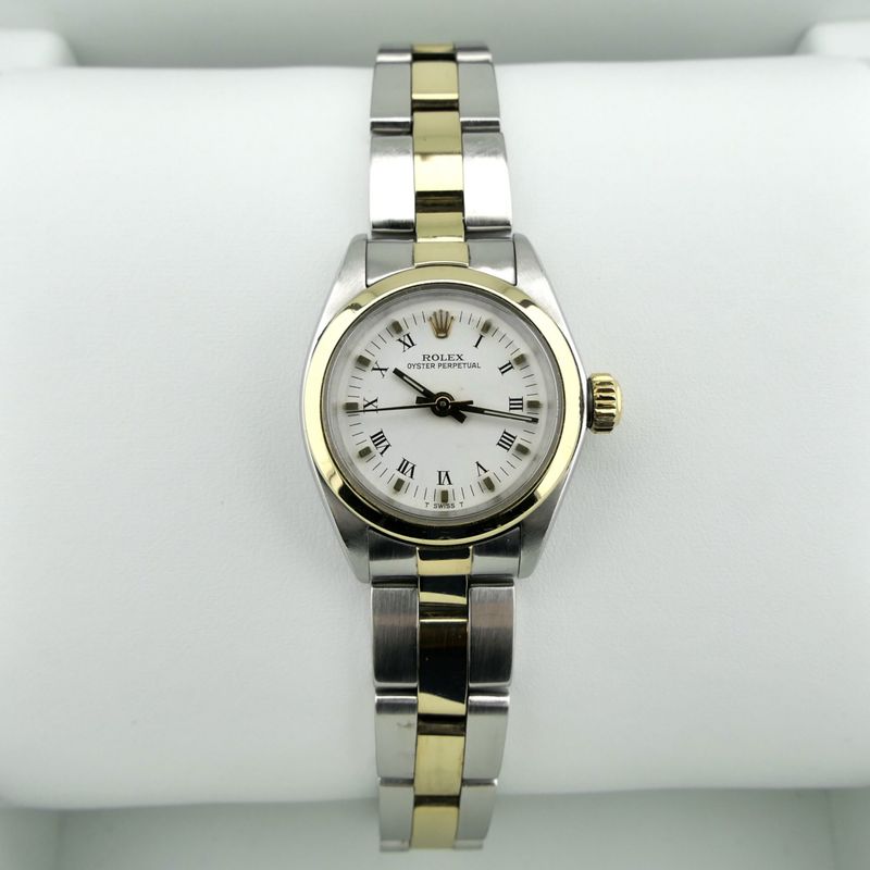 Image 10 of Rolex Oyster Perpetual 26mm 6718; Vintage gold/steel ladies' watch