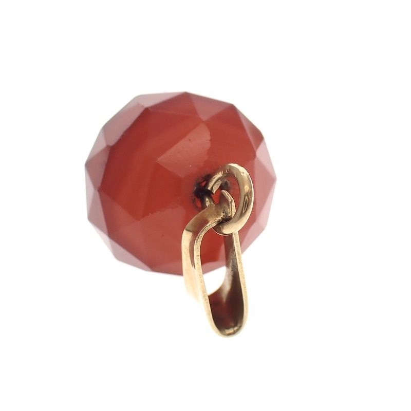 Image 3 of Gold pendant with carnelian