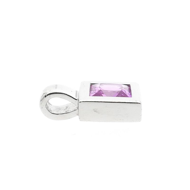Image 3 of Silver pendant with pink tourmaline; Zinzi