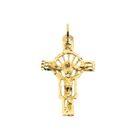 Image 1 of Gold cross pendant with corpus