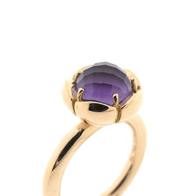 Rose gold Bron Jewelry 'Catch' ring with amethyst Image 2 of Rose gold Bron Jewelry 'Catch' ring with amethyst