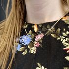 Image 2 of Gold pendant of two mice with zirconia