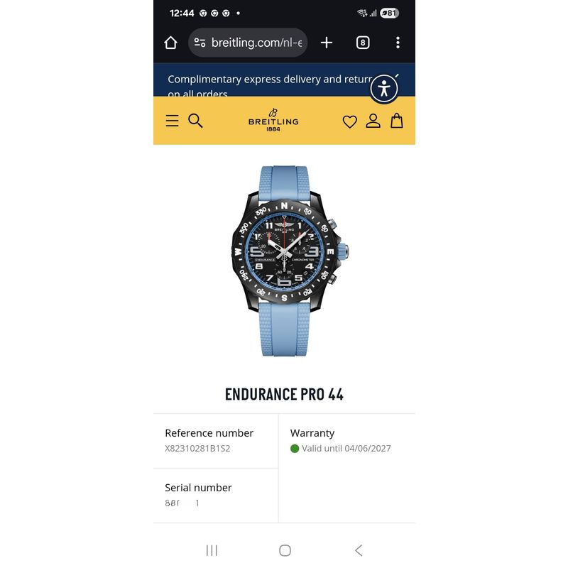 Image 17 of Breitling Endurance Pro 'Light Blue' X82310; Chronograph men's watch
