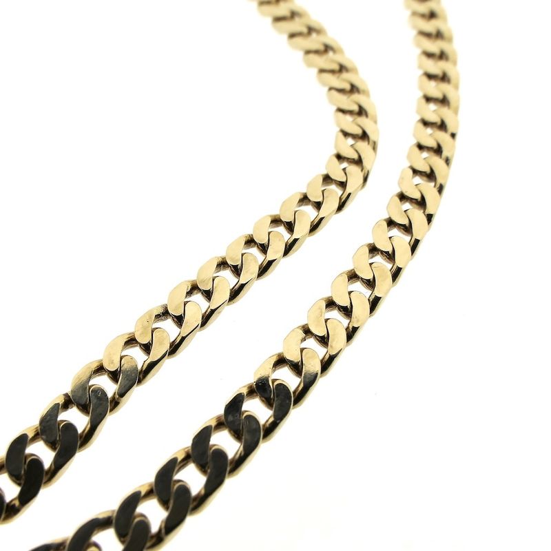Image 8 of Gold gourmet link chain | 52 cm