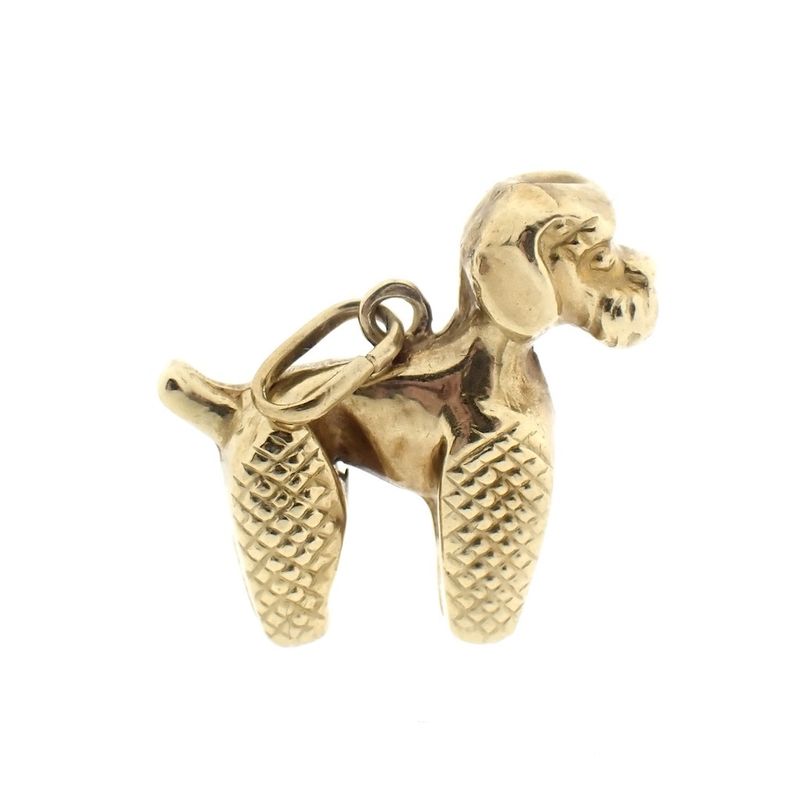 Image 3 of Gold pendant of a dog | Miniature Schnauzer