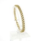 Image 1 of Double gold jasseron link bracelet | 19 cm
