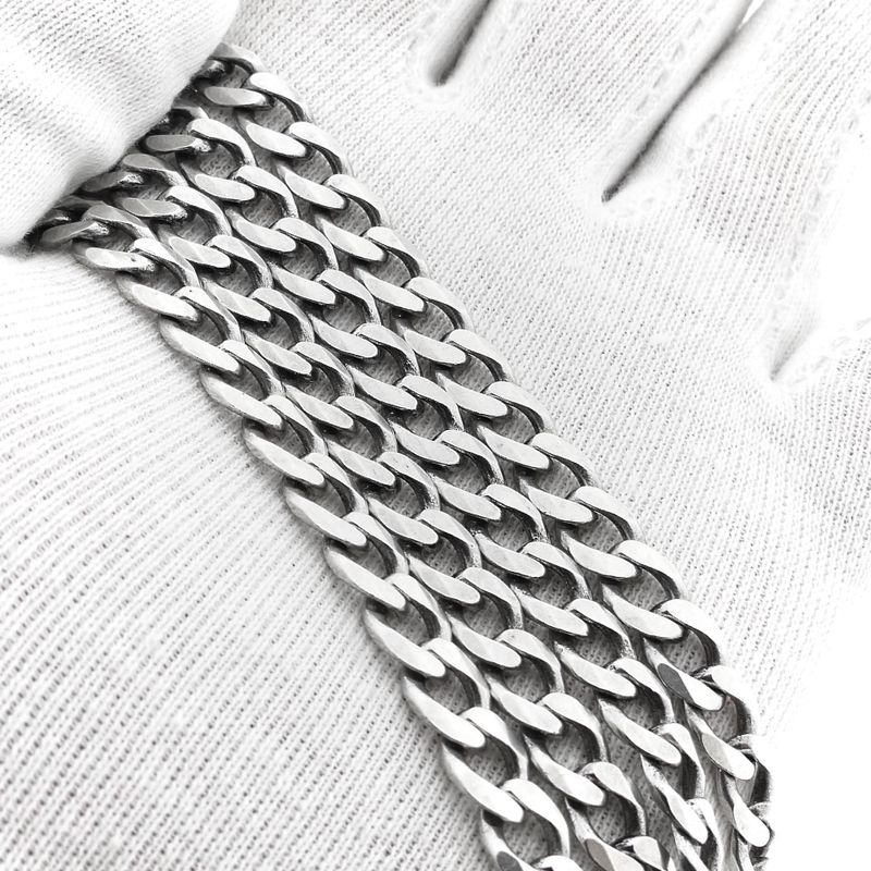 Image 9 of Silver Robust Flat Gourmet Link Necklace