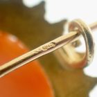 Image 8 of Vintage/antique gold brooch with filigree technique and blood coral
