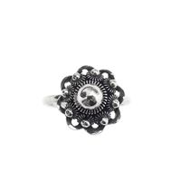 Silver ring with Zeeland button