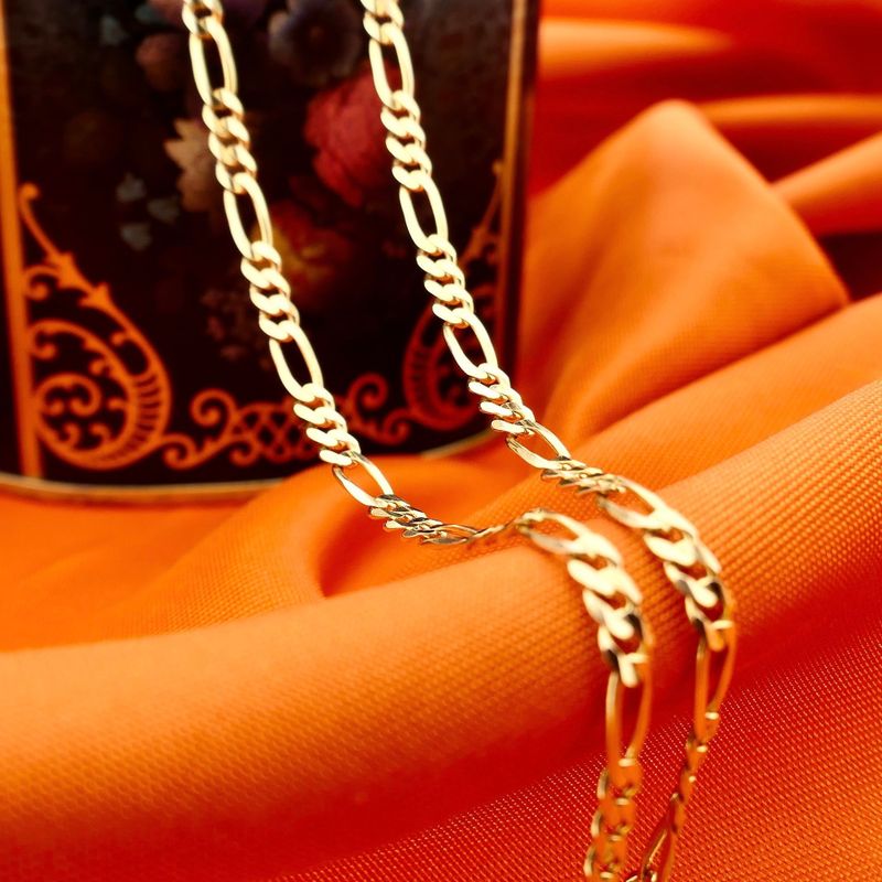 Afbeelding 2 van Gouden Figaro schakelketting
