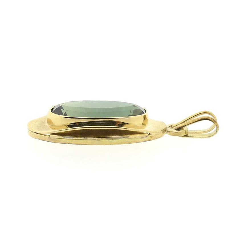 Image 4 of Gold pendant with green tourmaline