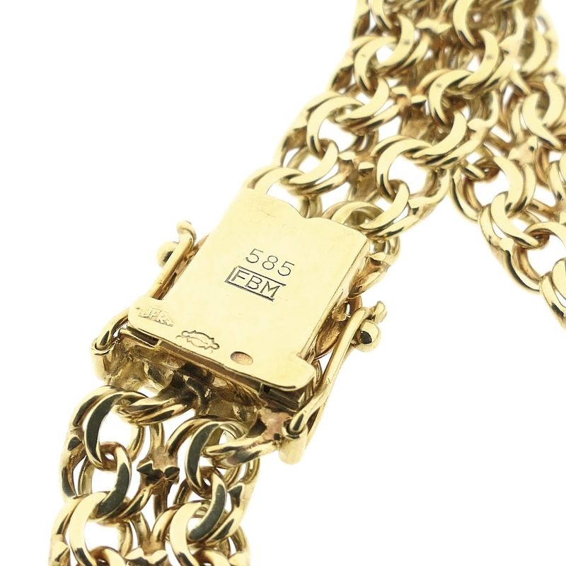 Image 5 of Gold double Prince of Wales link bracelet