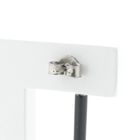 Image 5 of White gold stud earrings with onyx, blood coral and diamond 0.17 ct.