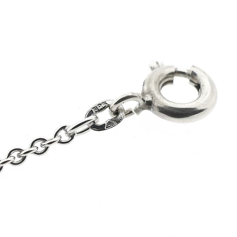 Image 6 of White gold necklace with fixed pendant and diamond; 0.70 ct.