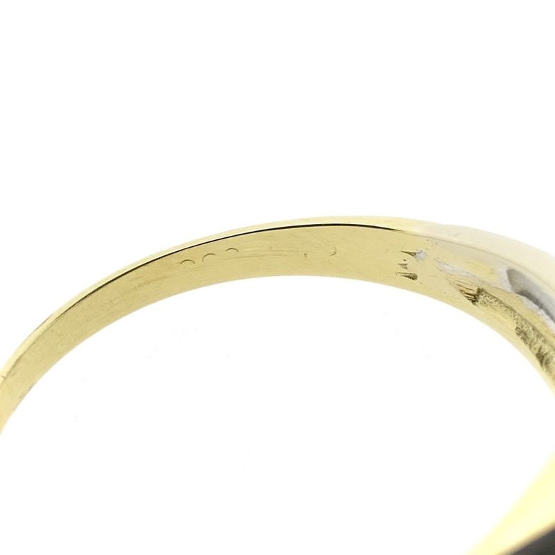 Image 8 of Two-tone gold ring with diamond; 0.075 ct.