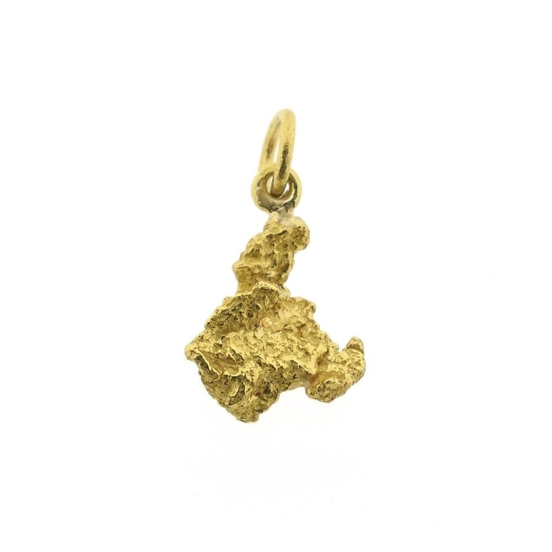 Image 5 of 22 carat gold pendant with a gold nugget