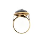 Image 5 of Gold Garnet Statement Ring; 14K; Size 18