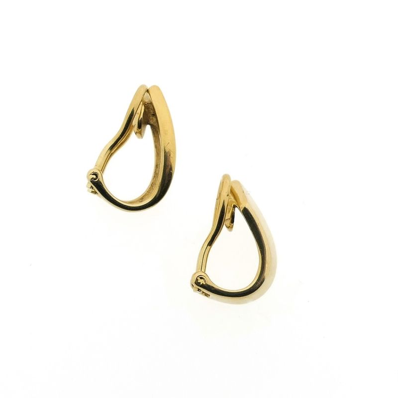 Image 5 of Gold clip-on earrings | Vintage