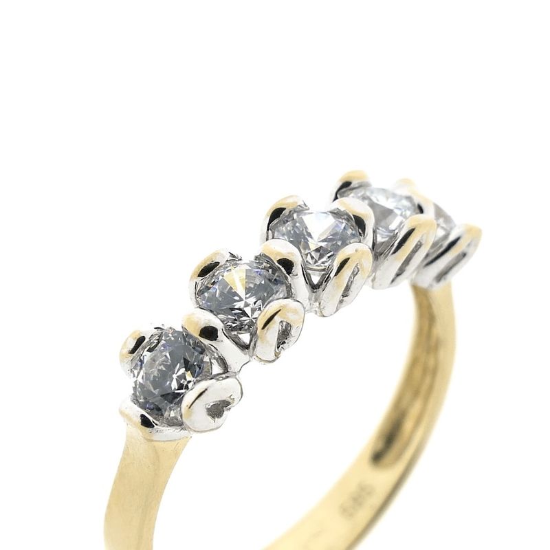 Image 2 of Gold ring with zirconia