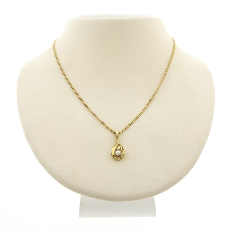 Image 3 of Gold pendant with pearl | Vintage