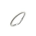 Image 1 of White gold twisted sliding ring; Blush
