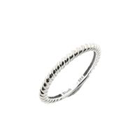White gold twisted sliding ring; Blush