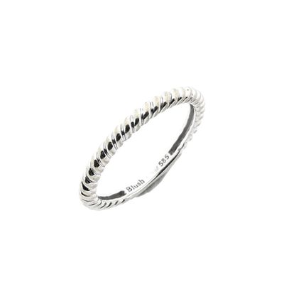 Image 1 of White gold twisted sliding ring; Blush
