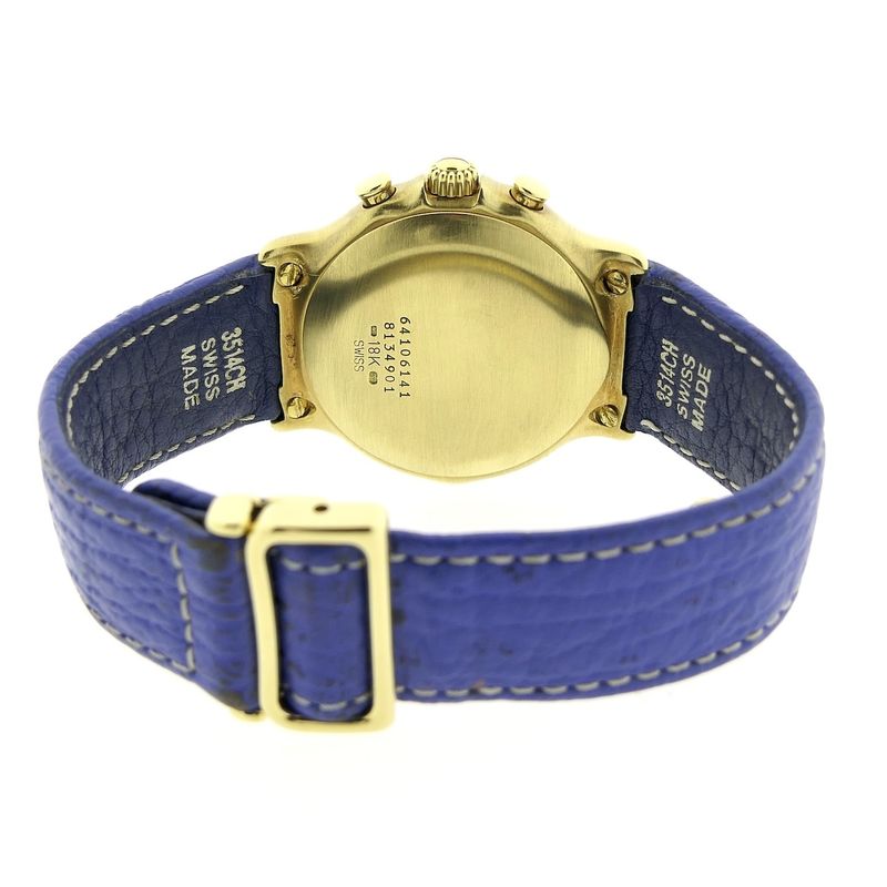 Image 5 of Ebel 1911 El Primero Chronograph; 18k gold watch with mother-of-pearl dial and diamonds