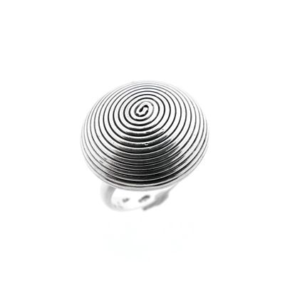 Image 1 of Silver ring with spiral