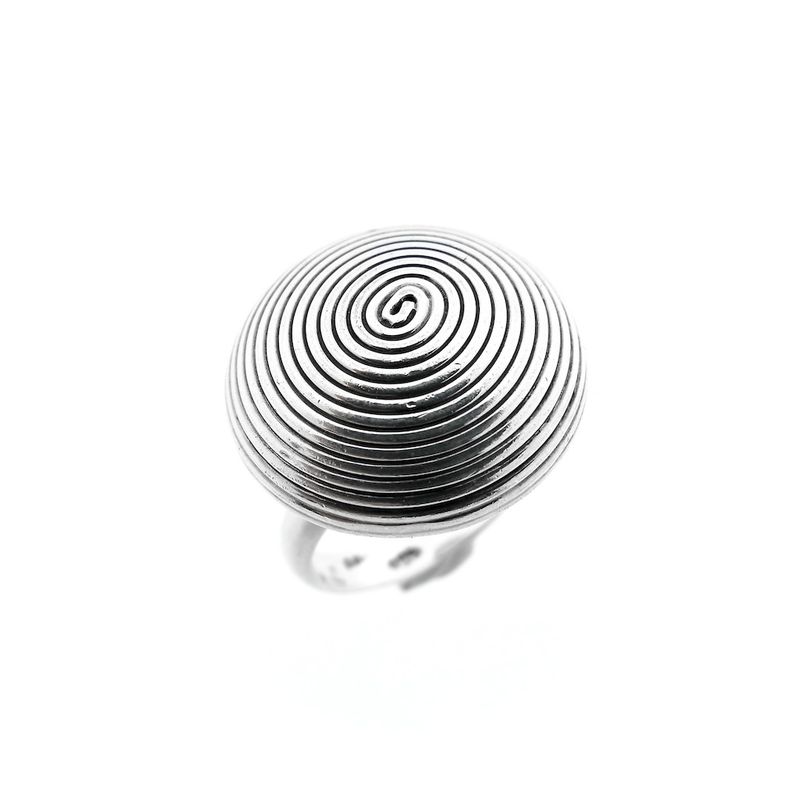 Image 1 of Silver ring with spiral