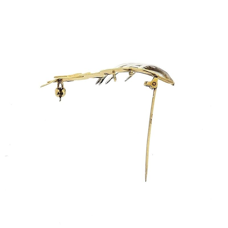 Image 7 of Two-tone gold brooch