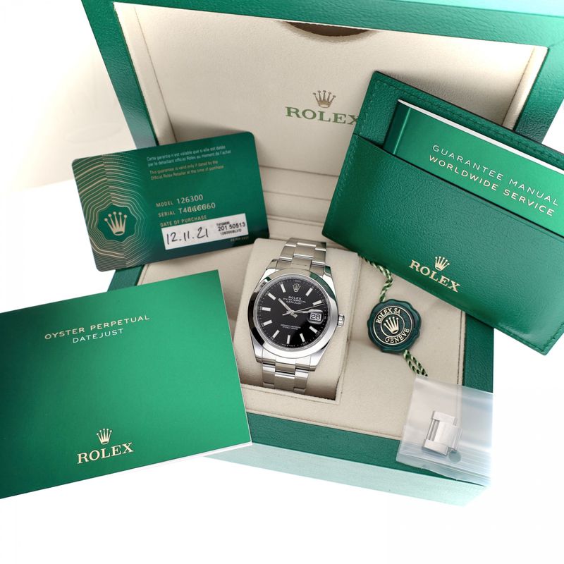 Image 14 of Rolex Datejust 41mm 126300; Automatic Men's Watch (Full-Set 2021)