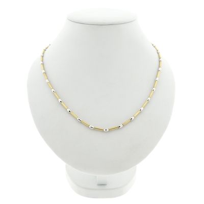 Midas two-tone gold bar link chain Image 1 of Midas two-tone gold bar link chain