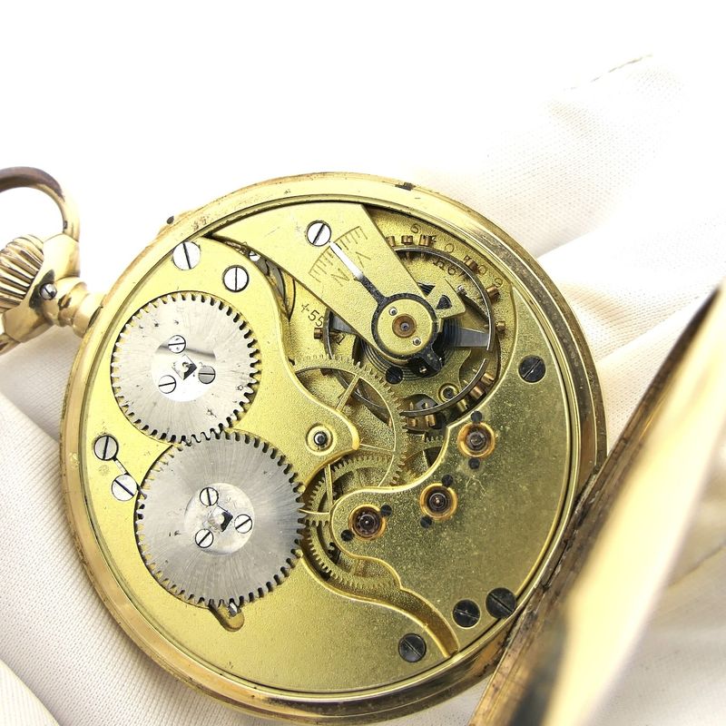 Image 3 of Antique 14k gold IWC pocket watch from 1919