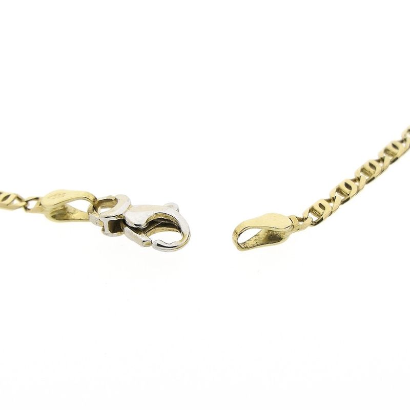 Image 3 of Gold closed figaro link necklace | 47 cm