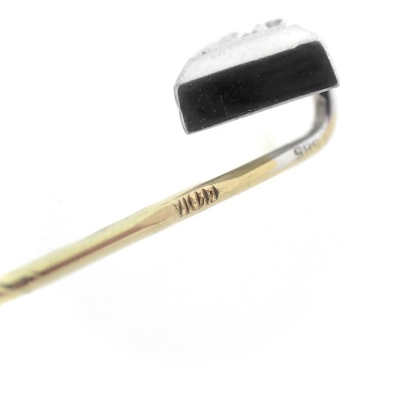 Image 6 of White gold lapel pin, tie pin | Diamond 0.035 ct.