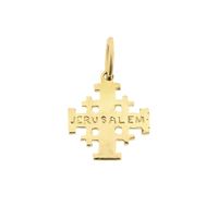 Vintage gold Jerusalem cross pendant