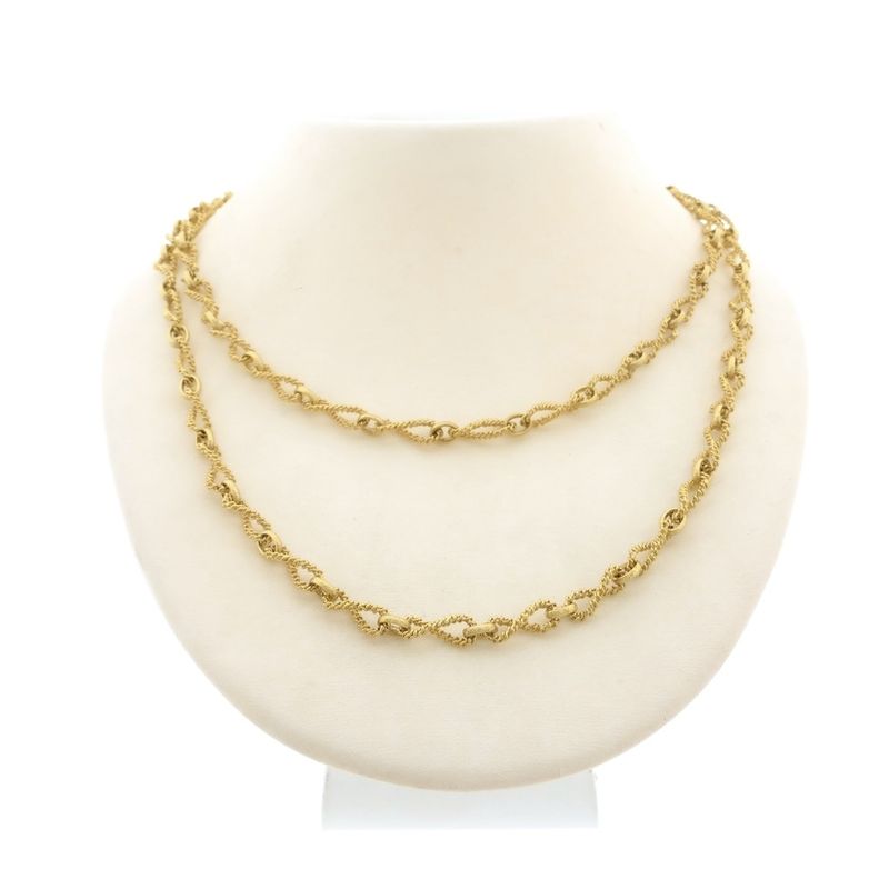 Image 1 of Long gold fantasy/infinity link chain