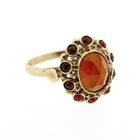 Image 7 of Gold entourage ring with carnelian | Vintage