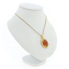 Image 9 of Gold pendant with carnelian