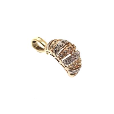 Image 2 of Two-tone gold pendant with 0.34 ct diamond.