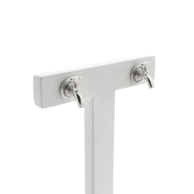 Image 2 of Silver crane stud earrings