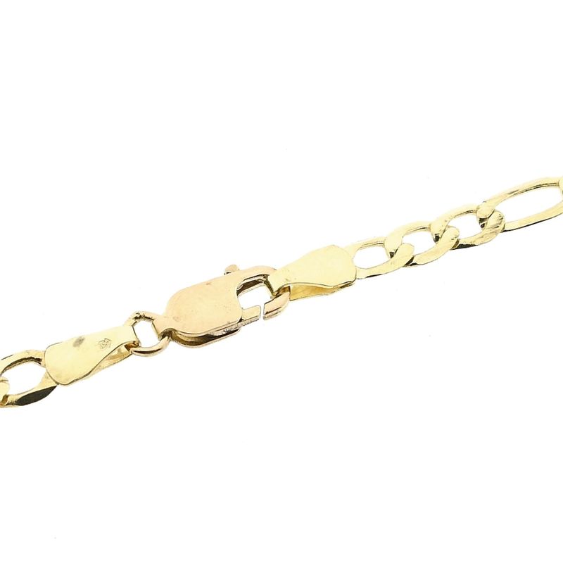 Image 4 of 14k Gold Figaro Necklace; 60.5 cm